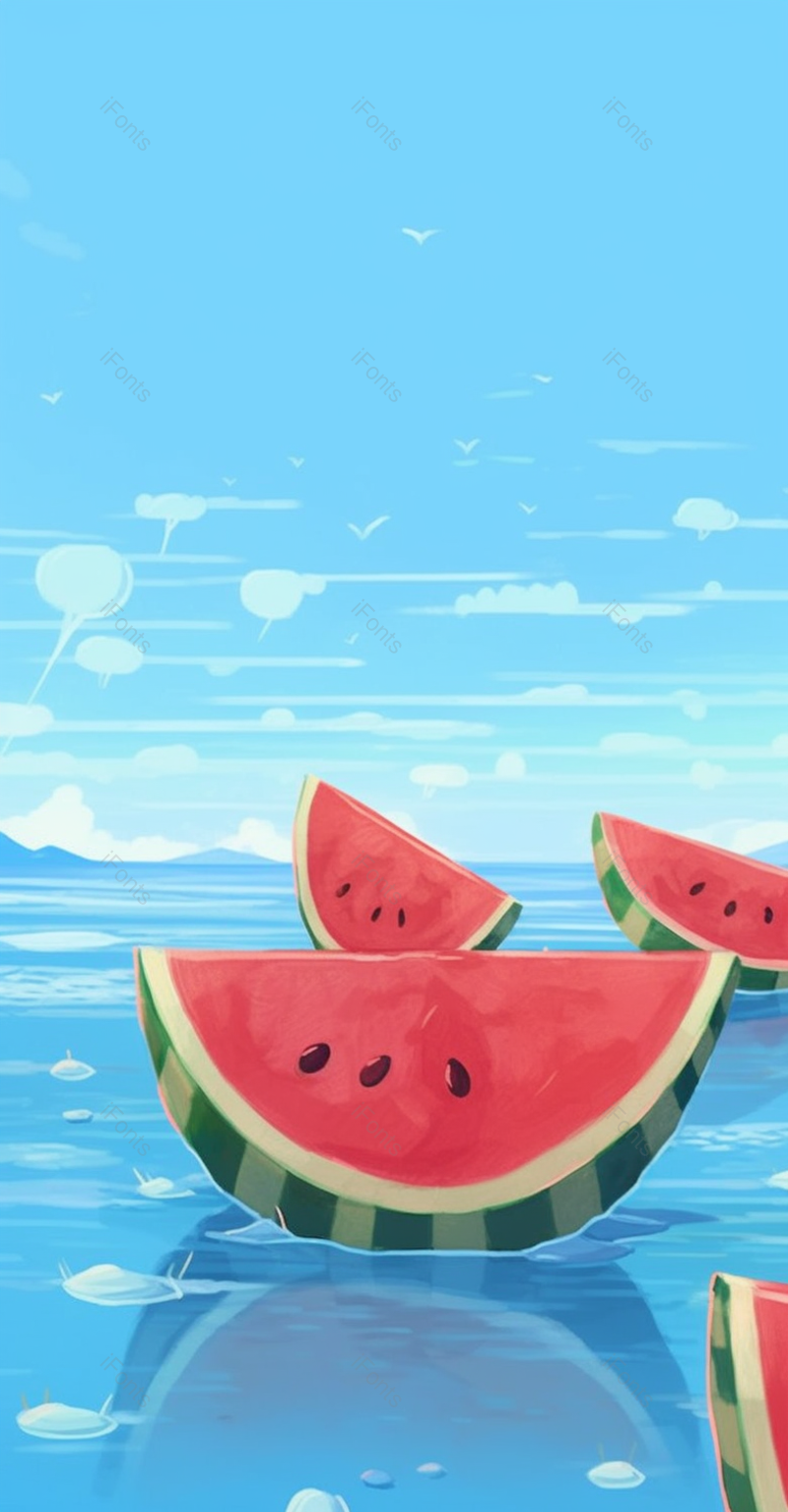夏天西瓜插画背景,插画/手绘图,插画/手绘图库,插画/手绘图下载,插画/手绘